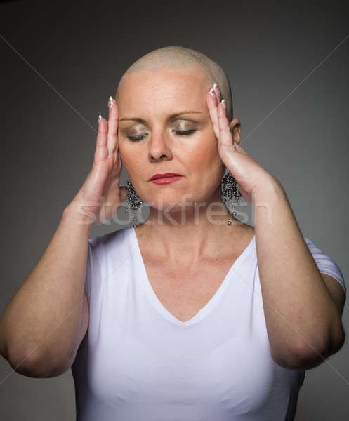beautiful woman cancer patient without hair Stock photo © artush