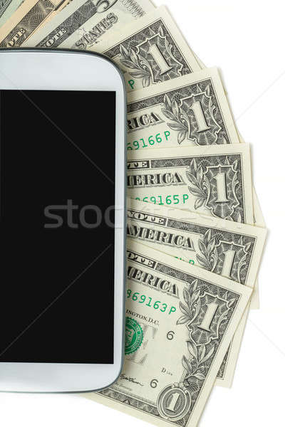 cellphone and money on white Stock photo © artush