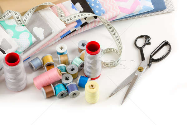 Algodão tecido alfaiate medição fita materialismo Foto stock © artush