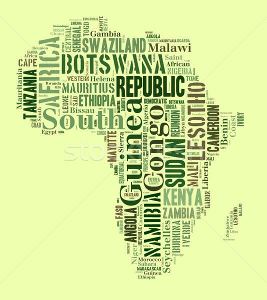 Afryki kraje kontynent szkic Afryki Zdjęcia stock © artush