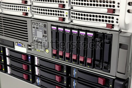 data storage rack with hard drives Stock photo © artush