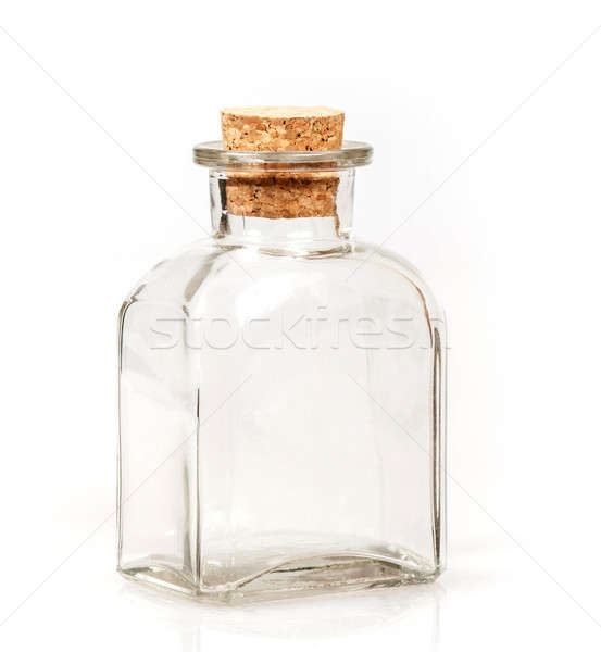 blank glass bottle with cork stopper Stock photo © artush