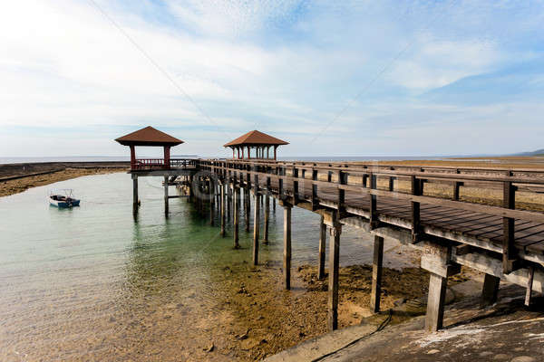 Indonesian landscape with walkway and sea Stock photo © artush