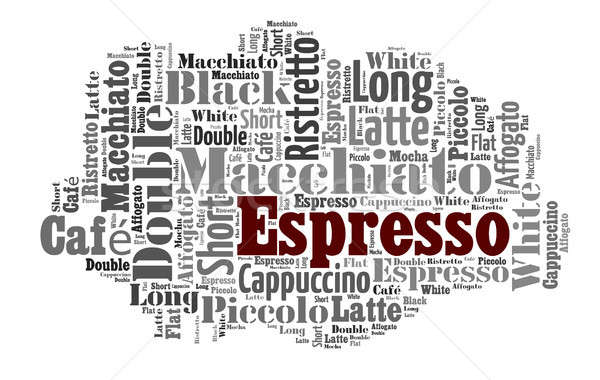 coffee drinks words cloud collage Stock photo © artush