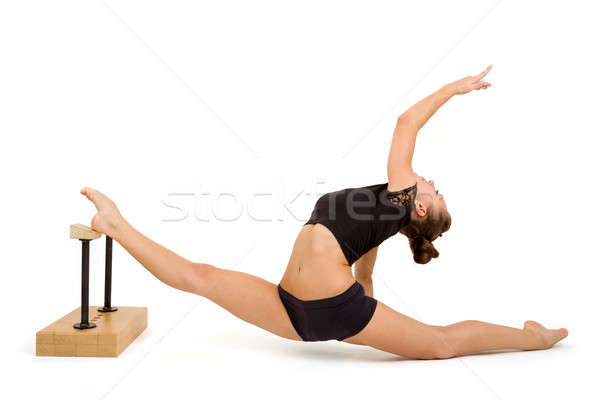 Młodych zawodowych gimnastyk kobieta piękna Zdjęcia stock © artush