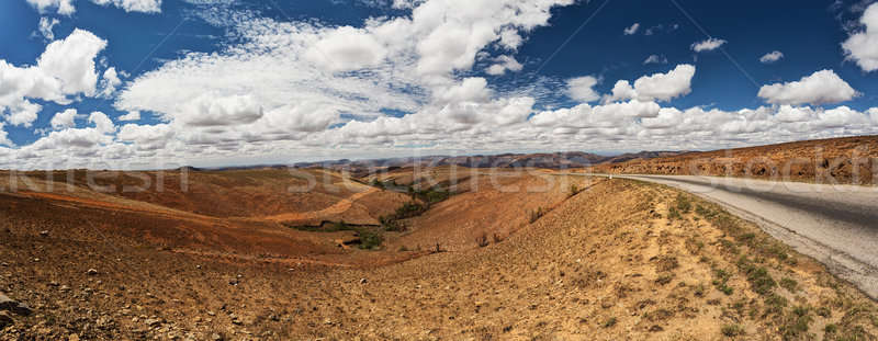 Traditioneel Madagascar landschap agrarisch grond kan Stockfoto © artush