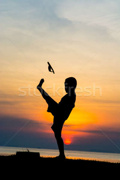 silhouette boy Stock photo © arztsamui