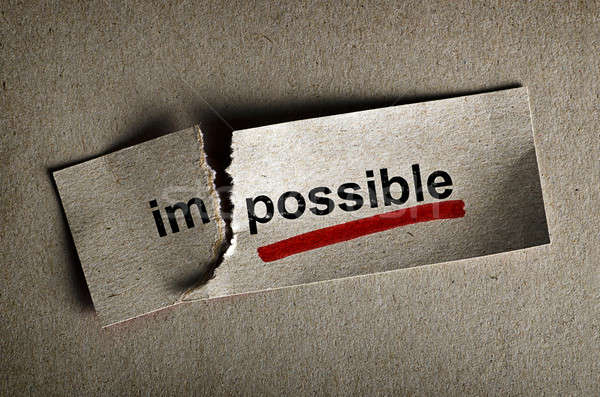 возможное слово невозможное мотивация философия бумаги Сток-фото © ashumskiy