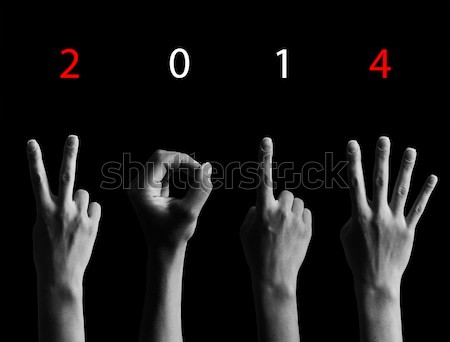 數 2012 手指 創意 新年 歡迎 商業照片 © ashumskiy