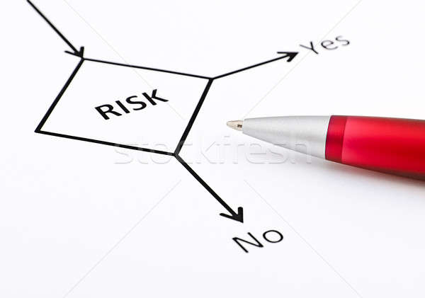 Planlama iş risk akış şeması çalışmak kâğıt Stok fotoğraf © ashumskiy