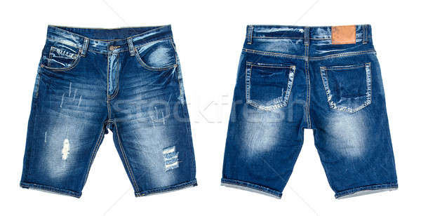 Jeans shorts geïsoleerd witte mode groep Stockfoto © ashumskiy