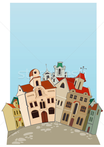 Vieille ville anciens ville maison paysage maison [[stock_photo]] © ashusha