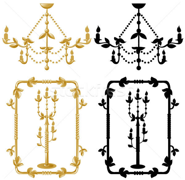 Framework candelabrum and chandelier Stock photo © ashusha