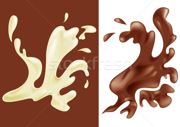 Foto d'archivio: Caffè · latte · cioccolata · calda · fine · gocce · design