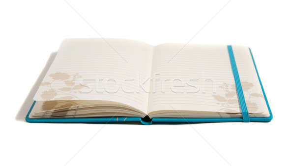 bound blue notebook ready for your words Stock photo © aspenrock