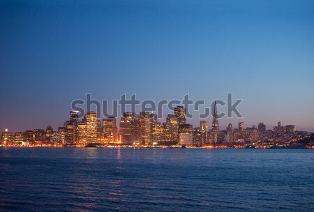 Ville San Francisco nuit Skyline pyramide bac [[stock_photo]] © aspenrock