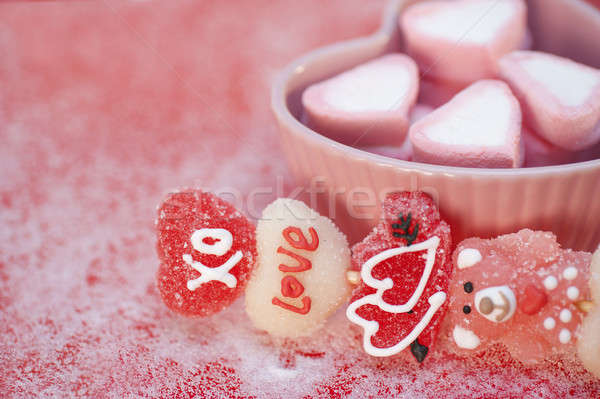 valentine kebobs and marshmellows Stock photo © aspenrock