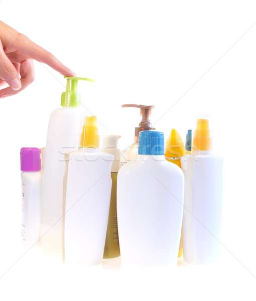 Personal care bottles isolated on white background. Stock photo © asturianu