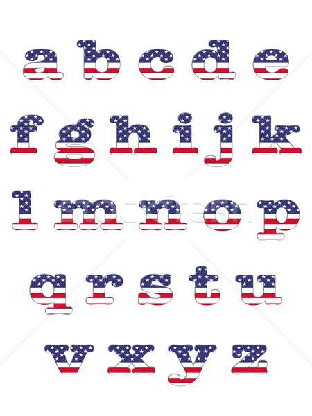 USA illustrazione bandiera bianco sfondo segno Foto d'archivio © asturianu