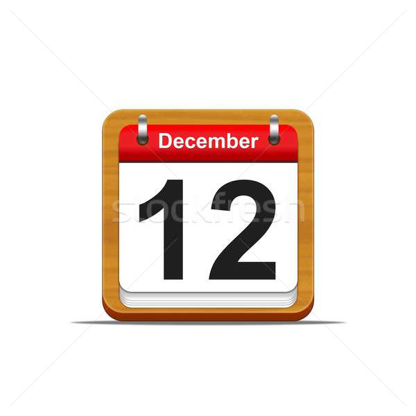 декабрь 12 иллюстрация элегантный календаря Сток-фото © asturianu