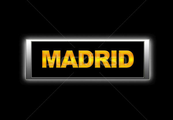 Madrid signe ordinateur Voyage aéroport [[stock_photo]] © asturianu