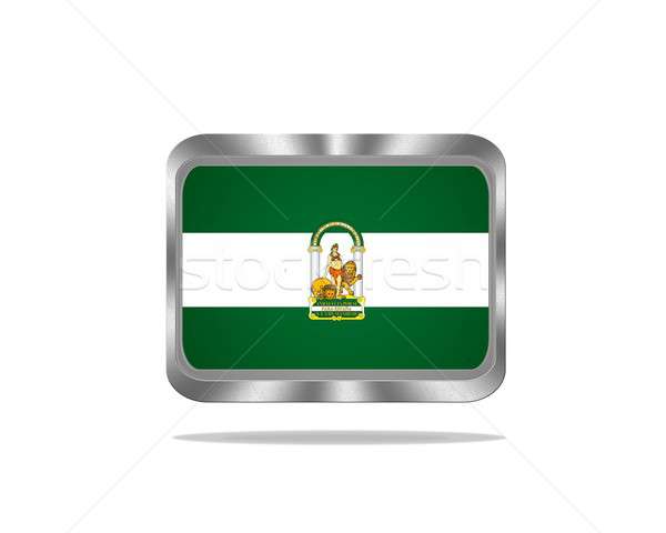 Metal Andalusia flag. Stock photo © asturianu