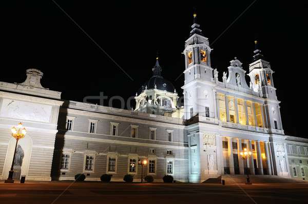 大教堂 馬德里 夜 視圖 城市 教會 商業照片 © asturianu