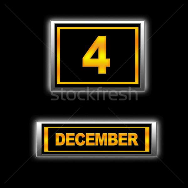 December illusztráció naptár oktatás fekete terv Stock fotó © asturianu