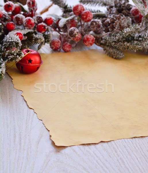 Foto stock: Ramo · acima · papel · de · embrulho · marrom