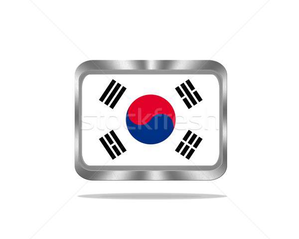 Metal South Korea flag. Stock photo © asturianu