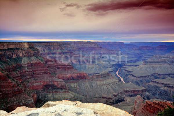 Güney Grand Canyon Arizona gün batımı manzara Stok fotoğraf © asturianu