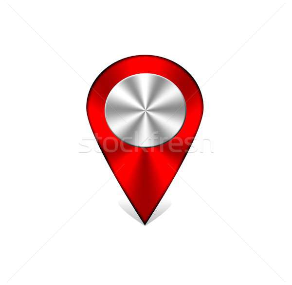 Red navigation icon. Stock photo © asturianu