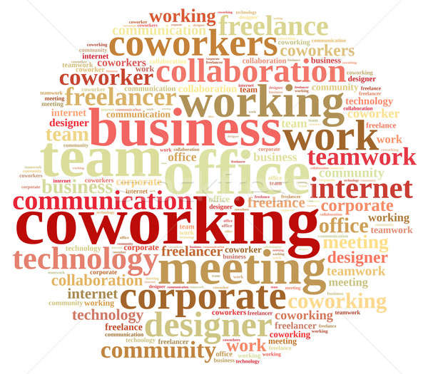 Word cloud coworking. Stock photo © asturianu
