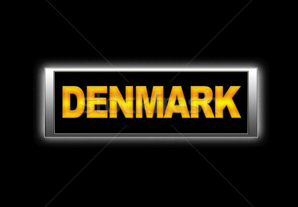 Denemarken verlicht teken achtergrond vakantie concept Stockfoto © asturianu