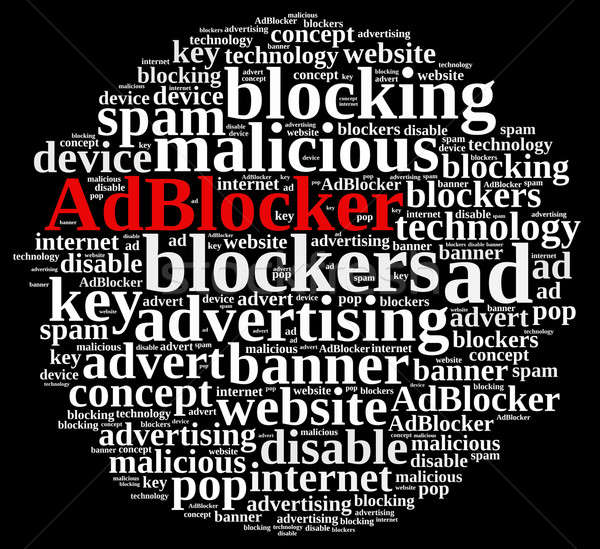 Word cloud on ad blockers. Stock photo © asturianu