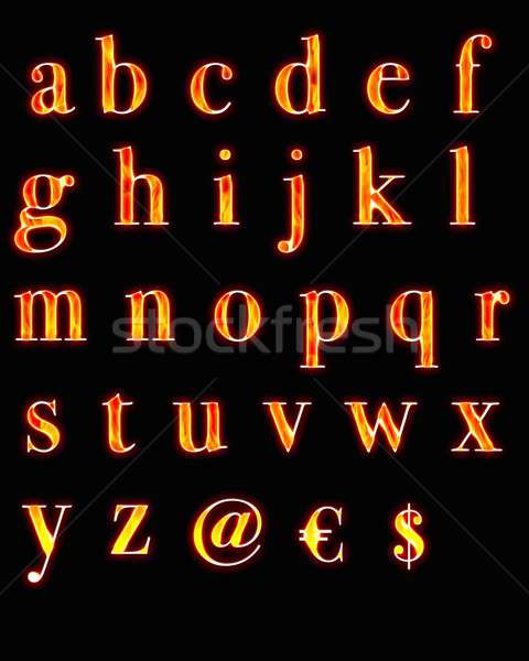 демон аннотация дизайна фон оранжевый черный Сток-фото © asturianu