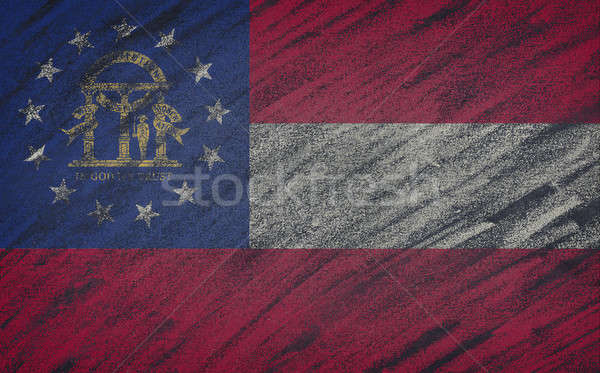 Georgië vlag geschilderd gekleurd krijt Blackboard Stockfoto © asturianu