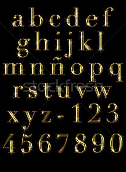 Abc in gold. Stock photo © asturianu