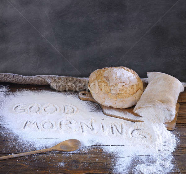 Sabah iyi ekmek tablo fırın gıda Stok fotoğraf © asturianu