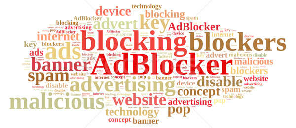 Word cloud on ad blockers. Stock photo © asturianu