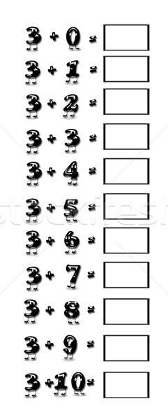 Addition table 3. Stock photo © asturianu