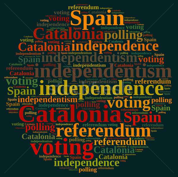 Stockfoto: Referendum · Spanje · illustratie · woordwolk · Europa · land