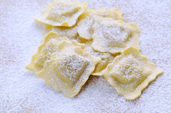 świeże ravioli stół kuchenny obiedzie posiłek Zdjęcia stock © asturianu