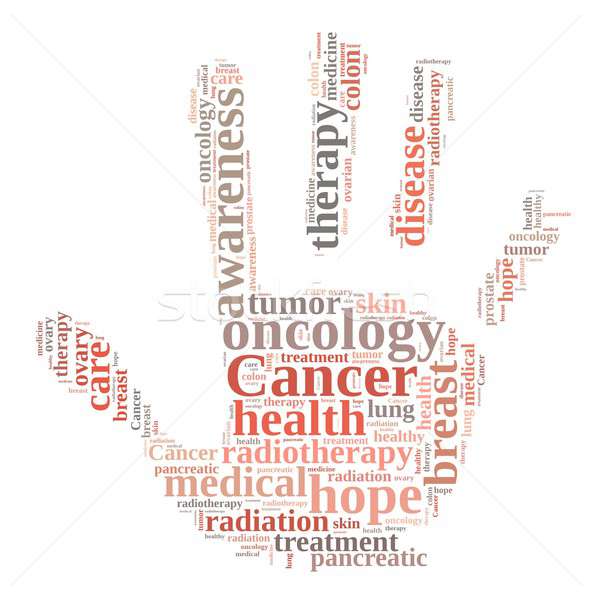 Krebs Illustration Wort-Wolke unterschiedlich medizinischen Körper Stock foto © asturianu