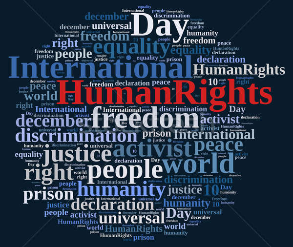 Nemzetközi emberi jogok nap szófelhő illusztráció szabadság Stock fotó © asturianu