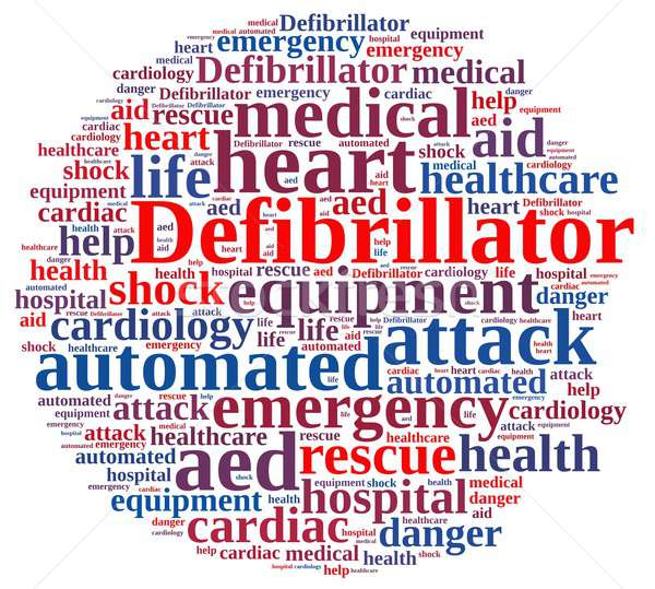 Word cloud defibrillatore illustrazione medici salute help Foto d'archivio © asturianu