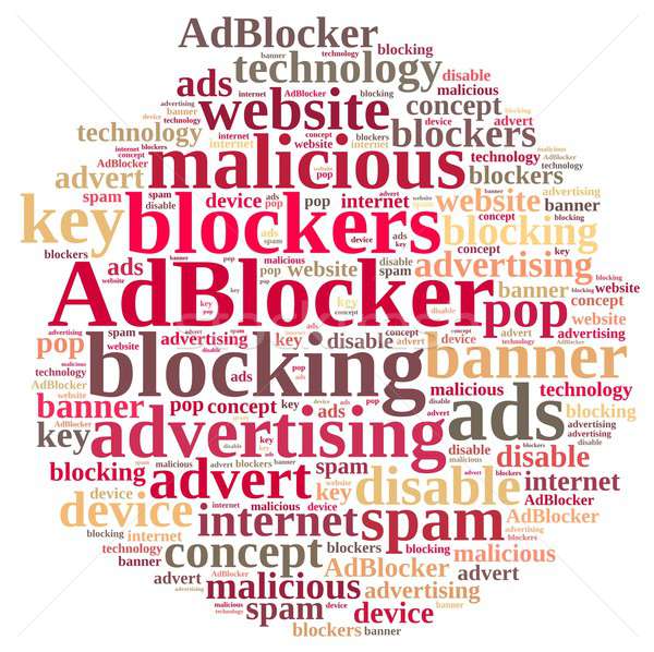 Word cloud on ad blockers. Stock photo © asturianu