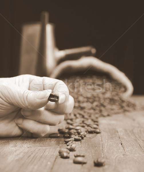 Bag of coffee beans. Stock photo © asturianu