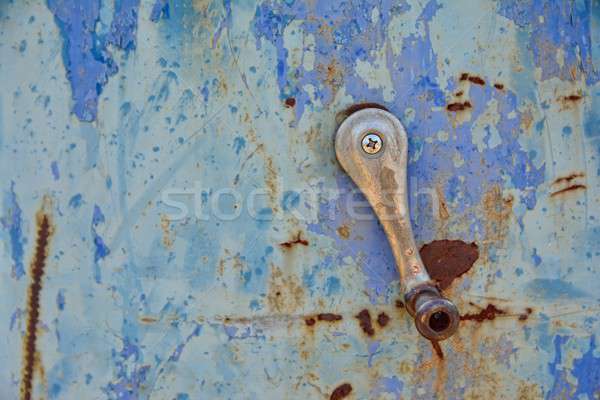 Részlet öreg rozsdás benzinkút pumpa retro klasszikus Stock fotó © asturianu