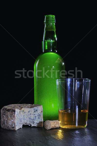 Asturian cider and Cabrales cheese. Stock photo © asturianu